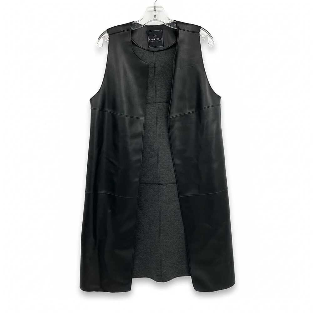 Bagatelle Black Faux Leather Vest | Womenโs M Regular